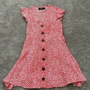 MINKPINK Orange Flower Dress